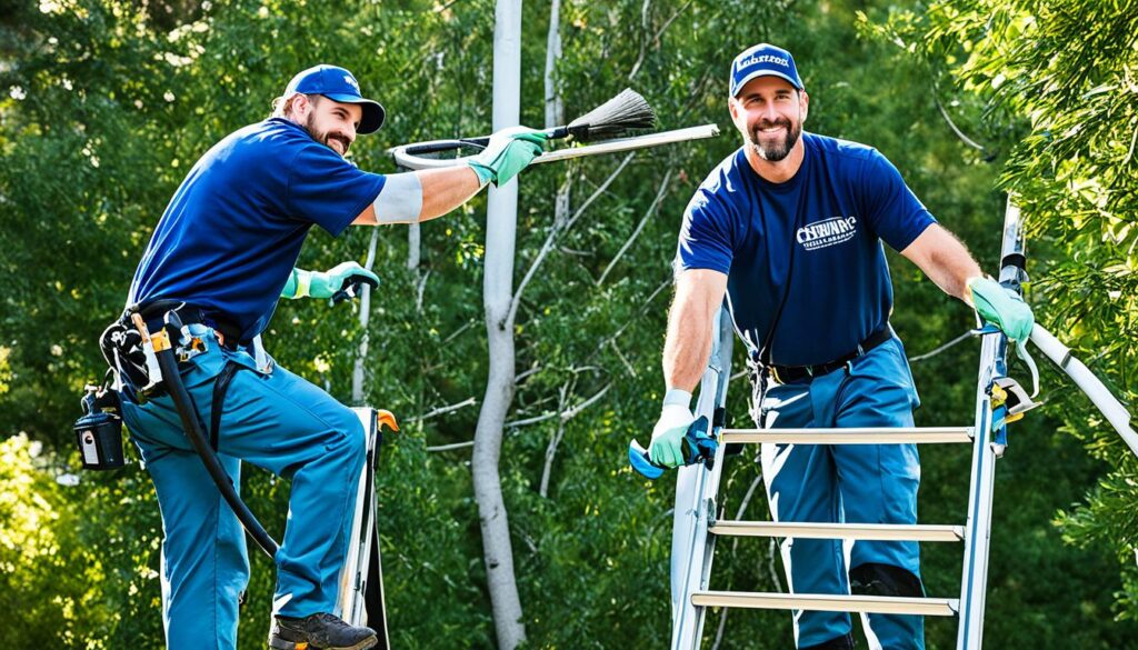 gutter cleaning technicians