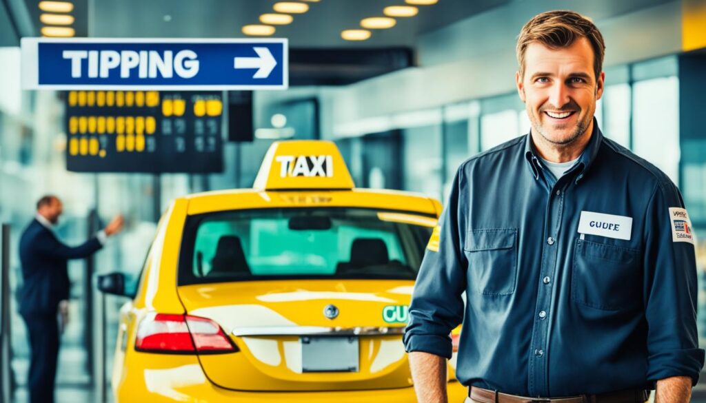 how much to tip taxi driver for airport service